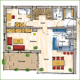Grundriss: Erdgeschoss Alternativ