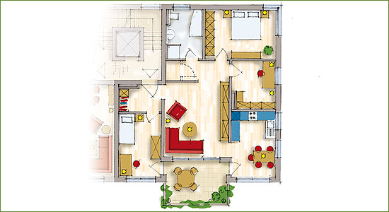 Grundriss Wohnung 2, 4, 6, 8